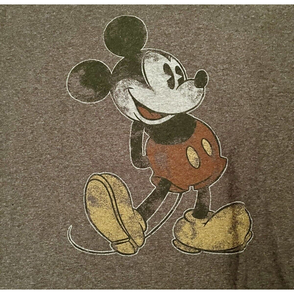 Disneyland Resort Walt Disney World Gray Short Sleeve Mickey Mouse T Shirt XL