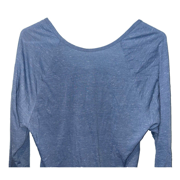 Victorias Secret Sport Blue Strappy Long Sleeve Criss Cross Back Athletic T Sz S