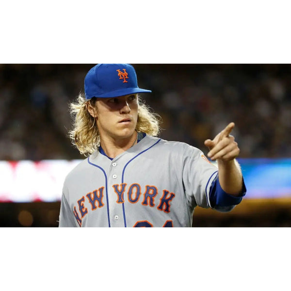 New York Mets Noah Syndergaard #34 Majestic Charcoal Jersey Men's 4XL MLB Rare