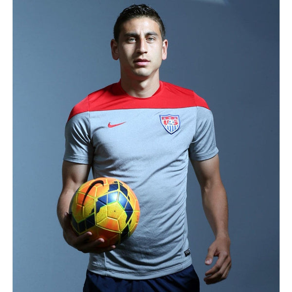 Nike USA Soccer 2014 Training Shirt Men's 2XL Gray Red Dri-FIT 578797-060