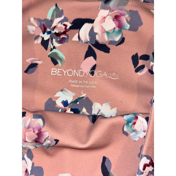 Beyond Yoga Olympus High Rise Impressionist Floral Blush Legging Activewear L