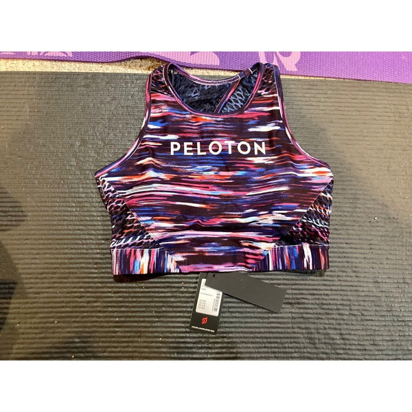 Peloton Melody High Neck Mesh Detail Sports Bra S NWT