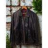 Brooks Brothers Brown Leather Motorcycle Jacket Mens XL Quilted Lined
