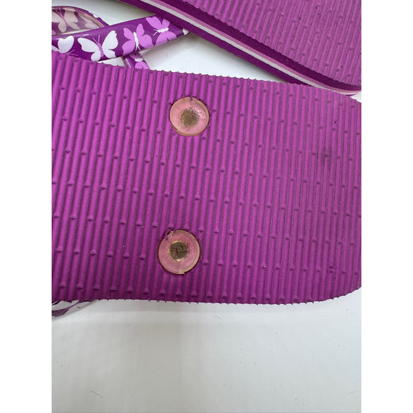 Vera Bradley Flip Flops Thong Sandal Wo's L 9-10 Flutterby Floral & Butterflies