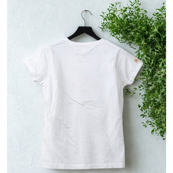Diane Von Furstenberg Love Is Life Graphic T Shirt Womens Medium White DVF Tee