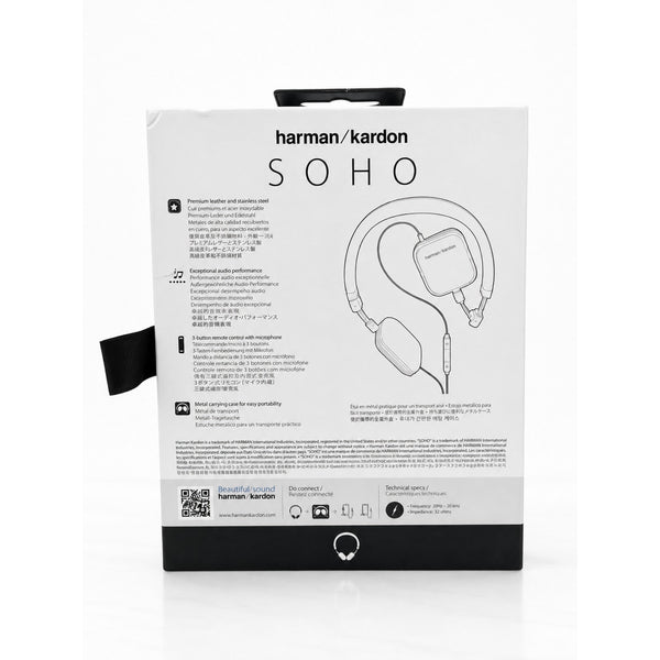 Harman Kardon SOHO Slim Foldable Mini Headphones White HKSOHOIWHT Sealed NIB