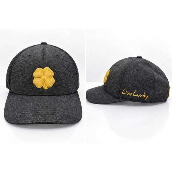 Black Clover Rawlings Gold Glove Award FlexFit Hat Gray S/M Live Lucky Rare