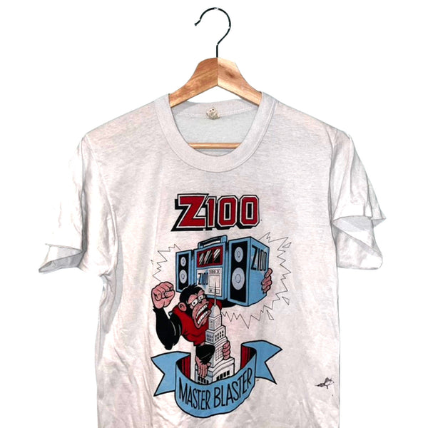 Z100 New York City Master Blaster Dairy Queen Graphic T-Shirt Vintage 80s Sz. M
