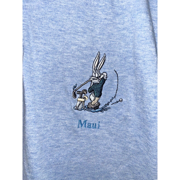 Warner Bros Studio Store Bugs Bunny Golf Polo Shirt Men's Sz. S Blue Vintage