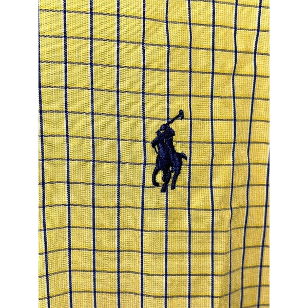 Polo Ralph Lauren Yarmouth Shirt Men’s 16 32/33 Yellow Blue Button Down