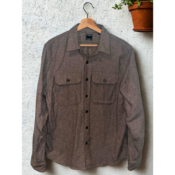 Todd Snyder Alaskan Chamois Shirt Mens M Brown Flannel Overshirt Shacket Cotton