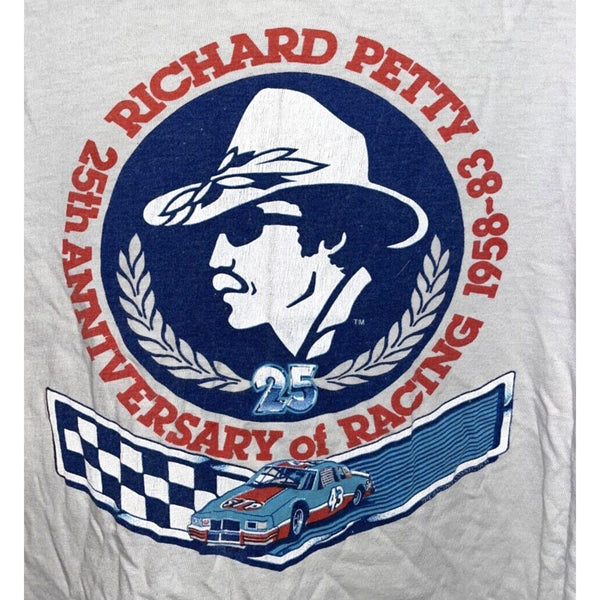 Richard Petty 25th Anniversary Shirt Adtees Sz. XL The King 1983 Vintage