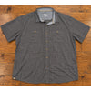 Kuhl Karib Stripe Shirt Men's XL Gray Short Sleeve Performance Button Up 7460