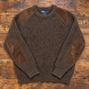 Polo Ralph Lauren Military Commando Shooting Jumper Wool Alpaca Leather Sz L