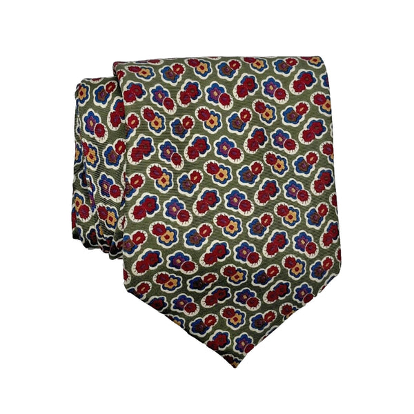 Christian Dior Monsieur Tie Italy Homme Floral 100% Silk Necktie