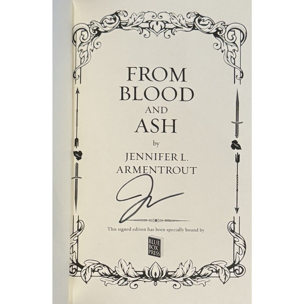 From Blood and Ash Jennifer L Armentrout Signed Special Edition HC Novel