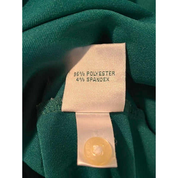 Augusta National Masters Tech Golf Polo Green Yellow Sz M EUC