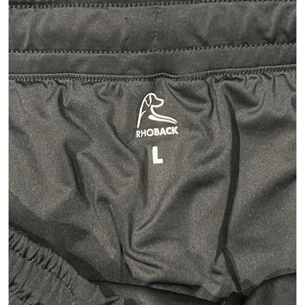 Rhoback Grit Gym Shorts 7" Lined Stretch Black Athletic Large Performance NWOT