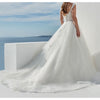Justin Alexander 88117 V-Neck Straps Ball Gown Wedding Dress Sz. 16 (SAMPLE)