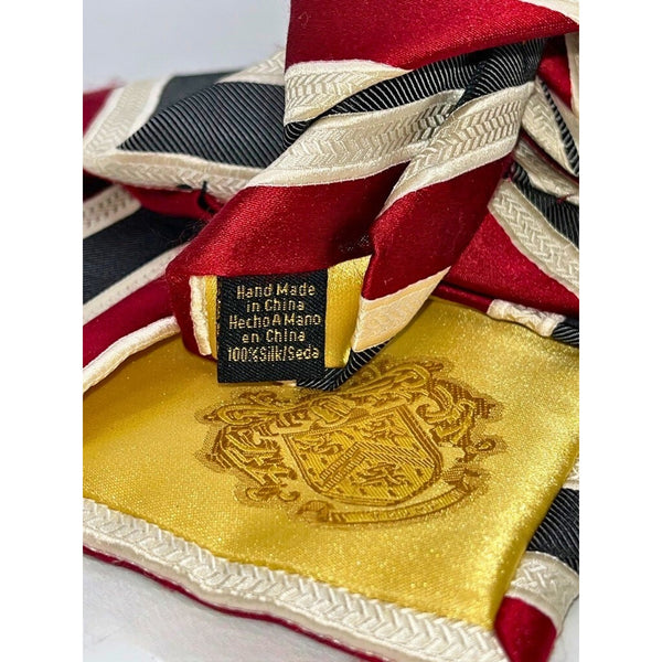 Donald J. Trump Signature Silk Striped Crest Tie Handmade