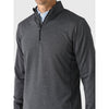 Greyson Tate Mockneck Pullover Men's M Gray Herringbone 1/4 Zip Golf Stretch