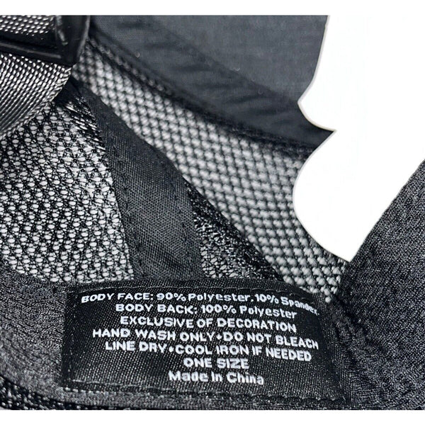 Peloton Adjustable Workout Logo Unisex Adult White Black Mesh Snapback Hat Cap