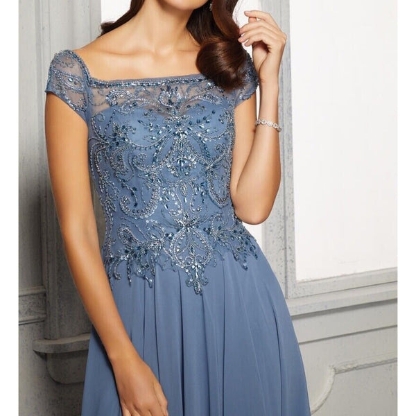 MGNY Madeline Gardner for NY by Mori Lee Dress 72419 Slate Sz. 16 (Sample)