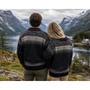 Dale of Norway Setesdal Lusekofte Pullover Sweater Sz. M Black White 100% Wool
