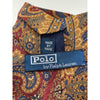 Polo Ralph Lauren Paisley Silk Tie USA Handmade Vintage Burgundy Gold Neckwear