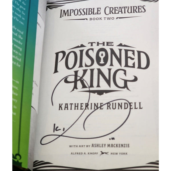 The Poisoned King Katherine Rundell Signed B&N Exclusive HC Sprayed Edges Book 2