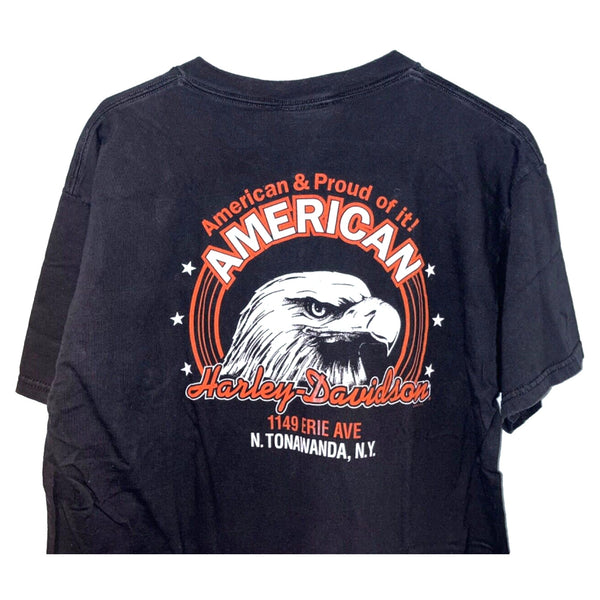 Harley Davidson American And Proud Of It Eagle New York XL Biker T Shirt Tee