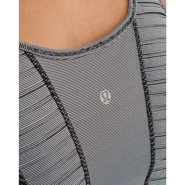 Lululemon Lululemon Run: Stay On Course Tank Black Microstripe Women's 4