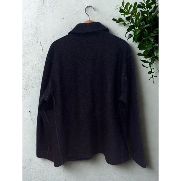 Buck Mason Felted Shawl Coat XL Black 100% Merino Wool Jacket NWT Rare $300