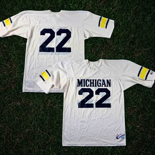 Michigan Wolverines Ty Law #22 Champion Jersey White USA Size XL Vintage