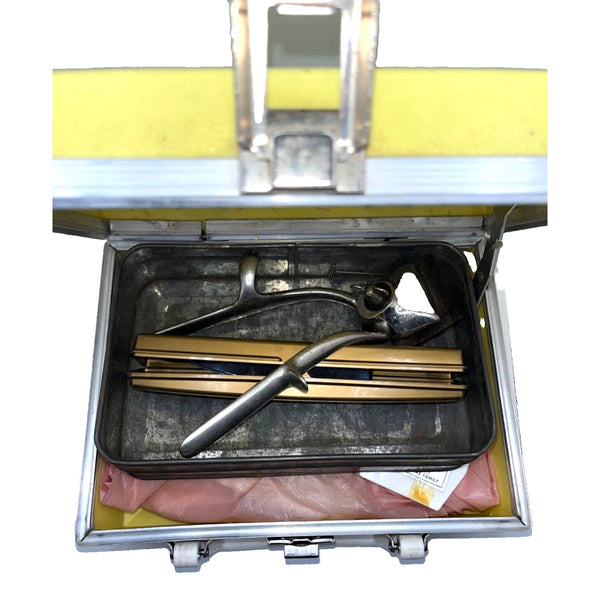 Vintage Barber Hand Held Hair And Beard Clipper And Scissors Set