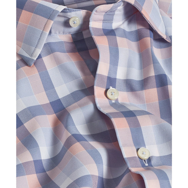 David Donahue Blue Melon Plaid Performance Sport Shirt Men's M NWT MSRP $165