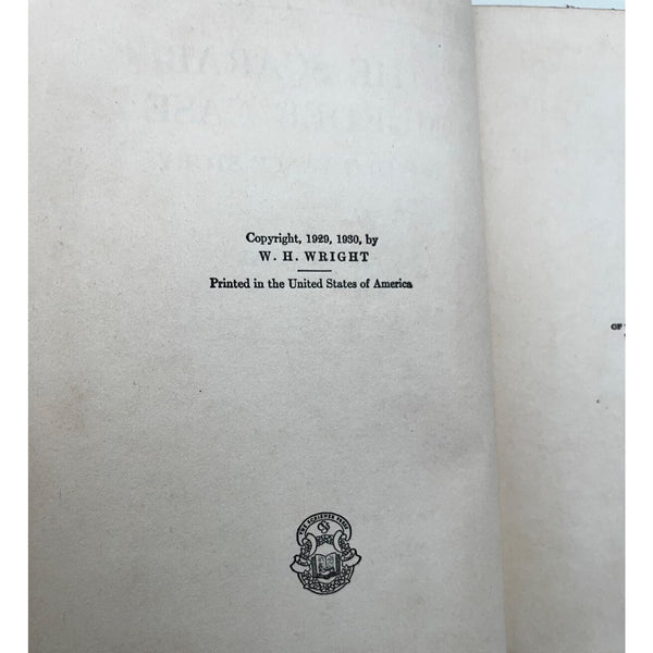 The Scarab Murder Case: S.S. Van Dine 1930 Philo Vance Series Hardcover
