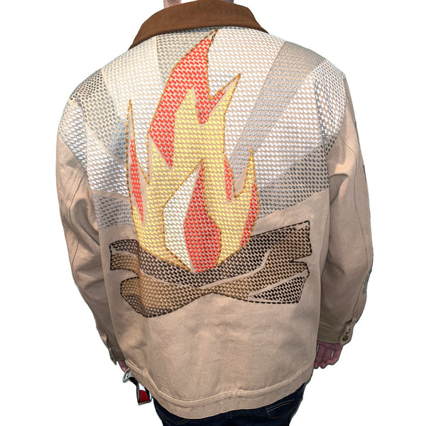Reves Camp Duck Canvas Trucker Jacket XL NWOT Limited Edition MSRP $260 Outdoor