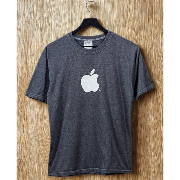 Apple Macintosh Employee T Shirt Small Y2K Vintage Hanes 50/50 Gray Logo Rare