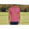 Robert Graham Baritone Clubhouse Golf Polo Shirt Mens M Red Pink Performance NWT