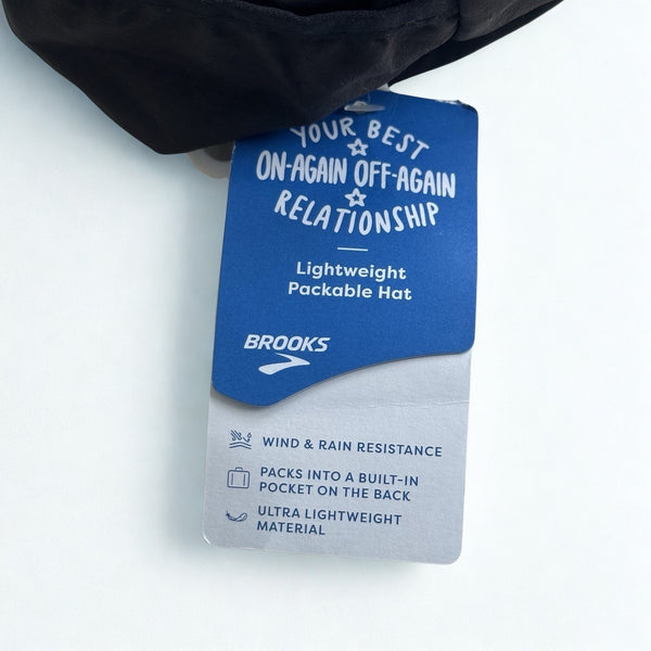 Brooks Lightweight Packable Propel Running Hat Black 5 Panel OSFA NWT