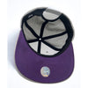 Stussy Wool Snapback Hat Cap Gray Purple Undervisor Big Logo Rare Streetwear