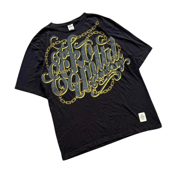 Ecko Unltd Graphic Logo Spellout Short Sleeve Black T-Shirt Mens 3XL Vtg Y2K