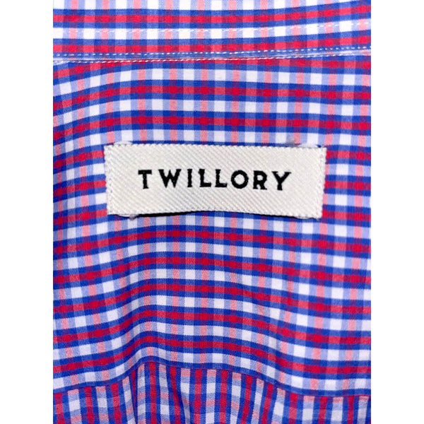 Twillory Cotton Checkered Multicolor Shirt 16.5 34-35 Long Sleeve Mens EUC