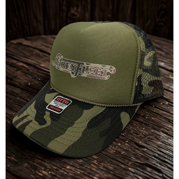 Larry Fleet Camo Otto Trucker Hat OSFM Country Singer Merch NWT