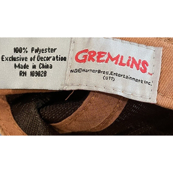 GREMLINS Gizmo Snap back Hat Flat Bill Soft Furry Spencers Snapback NWOT RARE
