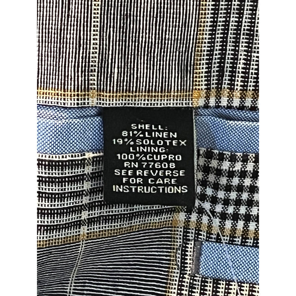J. Peterman Plaid Linen Solotex Blazer Sport Coat Jacket Men's 42R NWOT