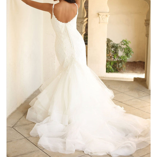 Stella York 7589 Sparkly Fit-and-Flare Wedding Dress Sz. 14 (SAMPLE)