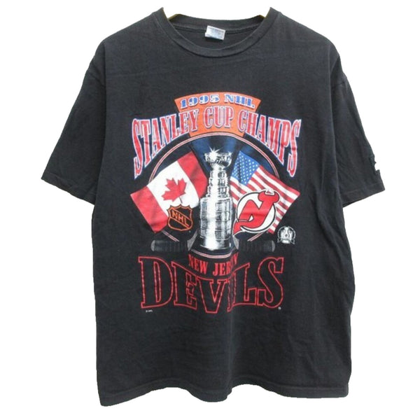 New Jersey Devils 1995 NHL Hockey Stanley Cup Champions Starter Shirt USA Sz. L