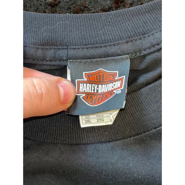 Harley Davidson Bahamas T Shirt Mens 2XL Black Tropical Motorcycle Biker Tee